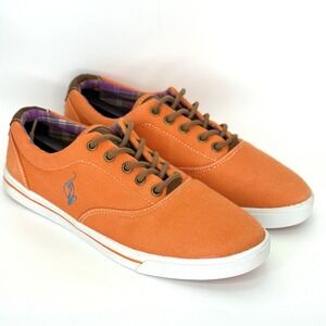 VTG Y2K Baby Phat Womens‎ 9 Orange Canvas Low Top Sneakers Cat Logo Shoes